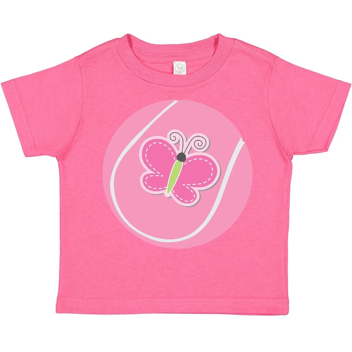 Inktastic Tennis Pink Ball Toddler T-Shirt Sports s Butterfly Child Kid 110