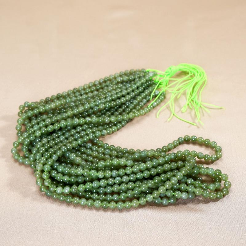 High Quality Natural Hetian Jade Round Beads - DIY Jewelry Accessories, Semi-finished.