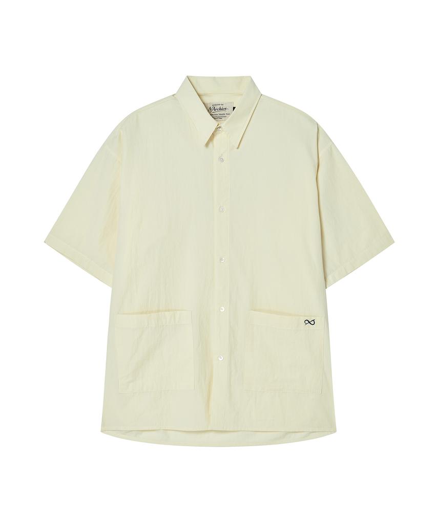 BEYOND CLOSET [Collection Line] Lux Fabric Pocket Shirt Butter