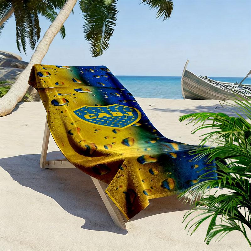 Boca Juniors Print Strandtuch, Großes Weiches Schnelltrocknendes Handtuch für Strand Camping Schwimmen