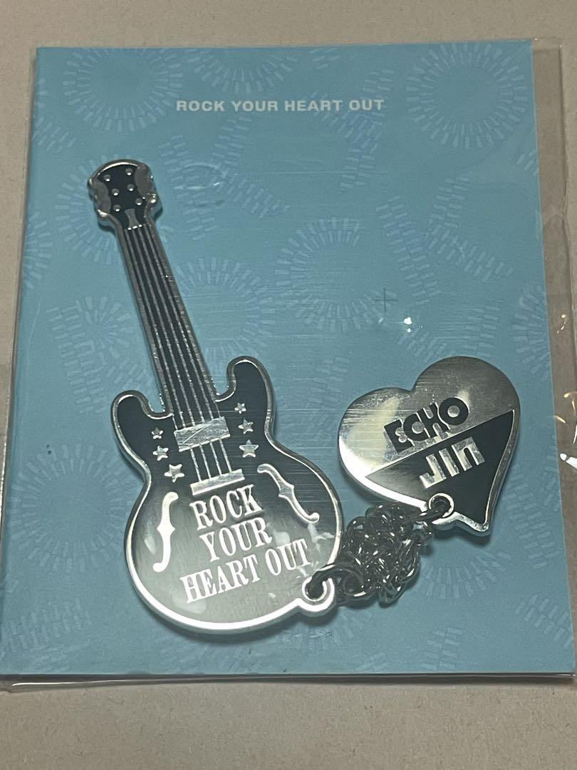 

[USED] BTS JIN ECHO Guitar Heart Badge Magnet Official