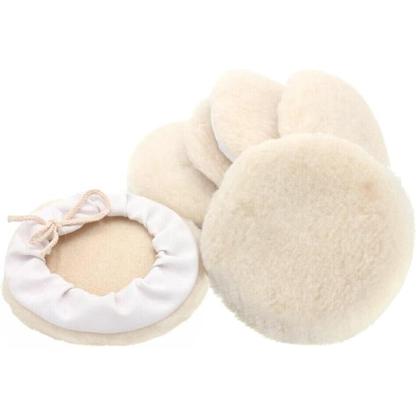 6pcs 7-inch Buffing Pads Car Bonnet Buffing Waxing Pad Kit Buffer Polishing Polisher Pad Wool Buffering Pads for Drill Body Buffing & Polishing Pads