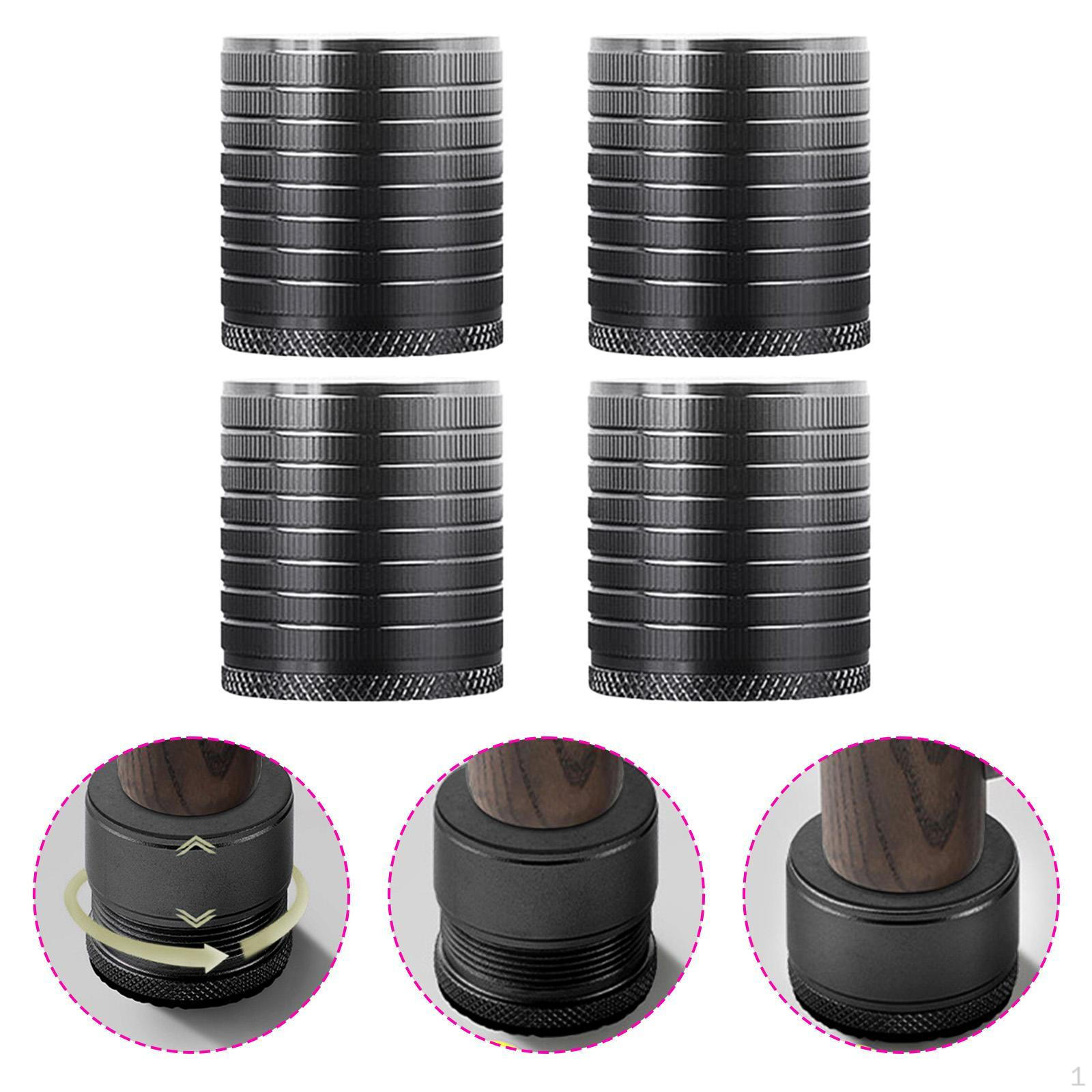 

4 Pack Round Non-Slip Furniture Risers for Beds And Desks чорний