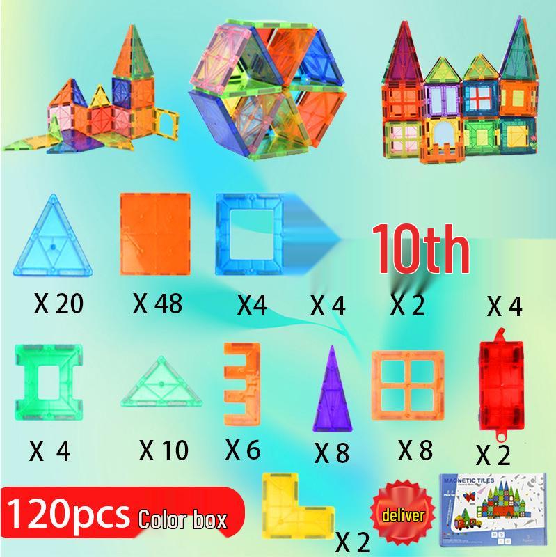 Multicolor Magnet Track Building Blocks for Kids: Educational Assembly Toys for Boys and Girls