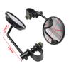 SZYUMO Motorcycle Clamp Mirror, Round Bike, Mirror, General Purpose, Black, Left and Right Set