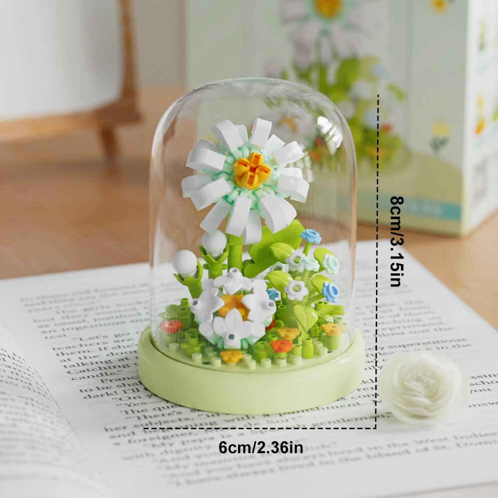 

DIY Eternal Flower Bouquet Bonsai Potted Plant Micro Building Blocks Model Home Decoration Toys Birthday Christmas gifts