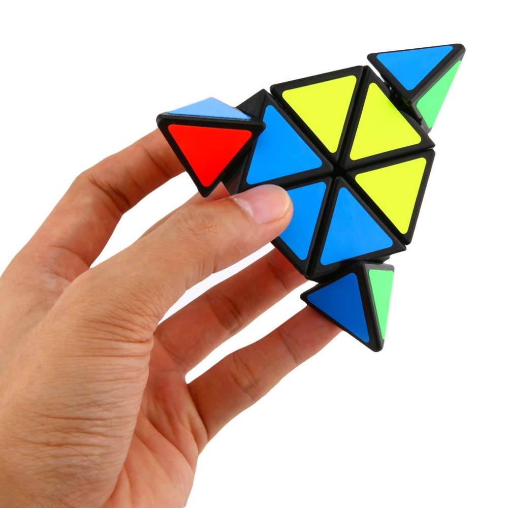 FAVNIC Trojboká kostka Magická věž Magická kostka Roztomilá Magická 3x3x3 Soutěž 3D puzzle Vzdělávací hračka Klasická (Edice MagicTower)