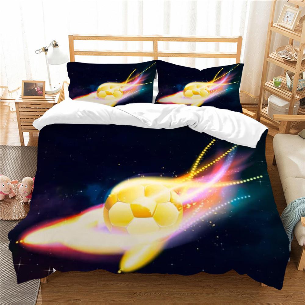 Fußball Malerei Bettbezug Anzug Heim Bettwäsche Queen Bettbezug Set Modisches Bettwäschebezug-Set