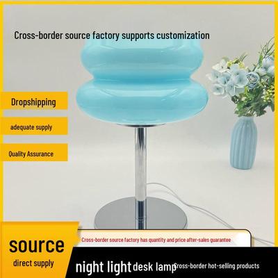Heart Glass Table Lamp: Simple Living Room Decor & Ins Lollipop Projector