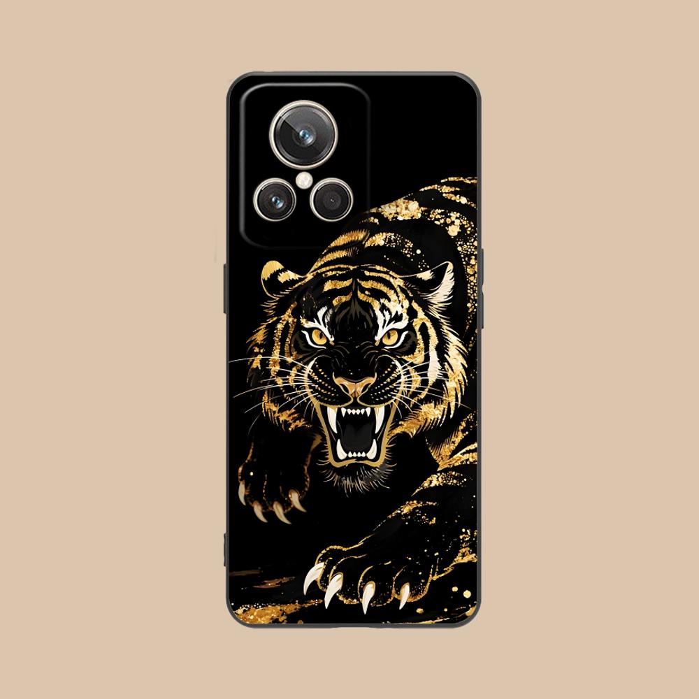 Tiger Neon Mobile Cell Phone Case for Realme GT 8 Neo Pro C75 73 71 C67 65 C55 53 C35 31 C20 15 Colorful Printing Cover Cover