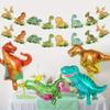 4pcs Cartoon Mini Dinosaur Aluminum Foil Balloons Birthday Party Background Decoration Indoor Outdoor Photography Props