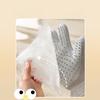 Silicone Fabric Cat Massager Grooming Glove Dog Shedding Hair Brush Pet Bath Cleaning Supplies Comb Double Sided Gloves Pet Application Hair Remover