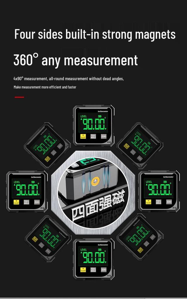 Digital Magnetic Mini Protractor & Inclinometer
