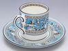 Imported Wedgwood Florentine Turquoise Bond Cup Saucer 100ml Wedding Gift Present 1058034 [Authentic Product] &