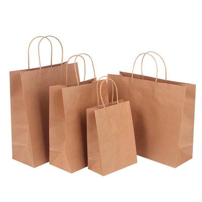 Borsa Tote in Carta Kraft Personalizzabile - Vuota, Pronta per Logo, per Shopping e da Asporto per Ristoranti