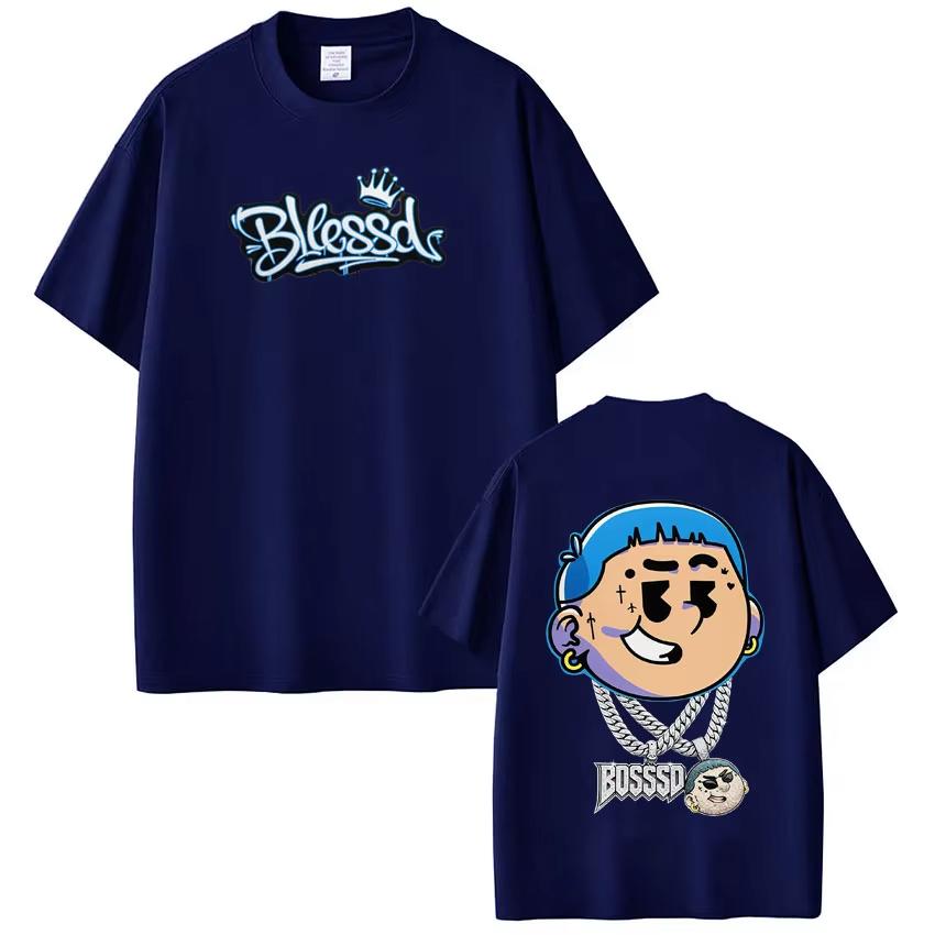 Rapper Blessdel Mejor Hombre Del Mundo Tour 2026 Print Tshirt Unisex Women Hiphop Tshirts Aesthetic Trend Cotton Casual Tshirts