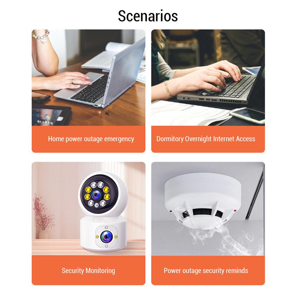 Uninterruptible Power Supply Backup 12000mAh DC5V9V12V POE24V Output Uninterruptible Battery Backup for Household Appliances