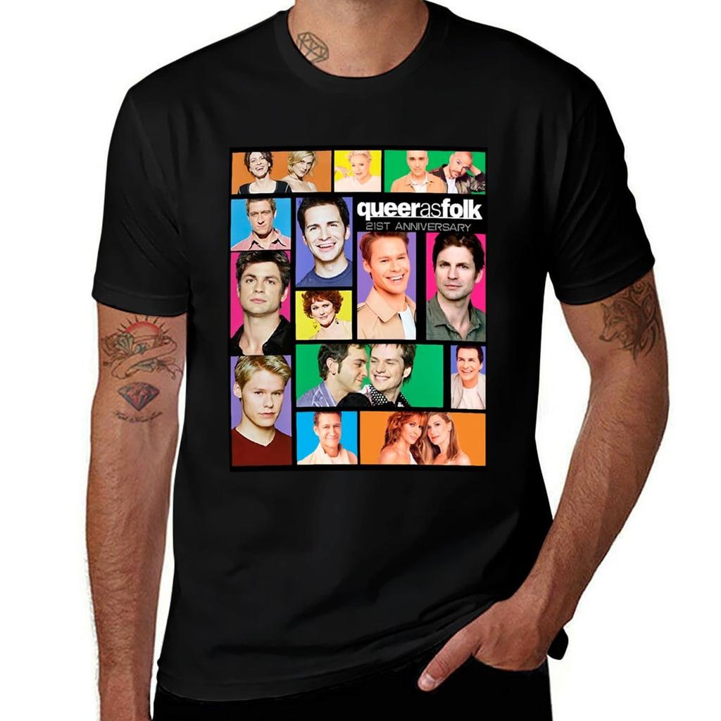 Queer as folk 21st anniversary-All STARS T-Shirt mens graphic t shirts t shirt custom print T-Shirt