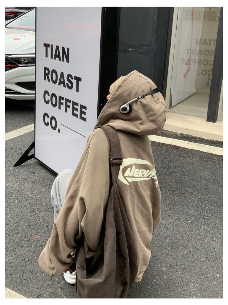 2024 Retro Kaffeefarbe Canvas Umhängetasche - Damen Nische Lazy Style