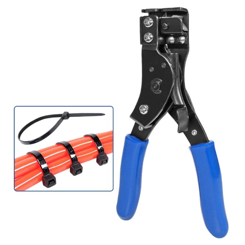Professional Nylon Strap Tensioning Tool With Built In Cutter Ziptie Cutter And Tightener For Plastic Fasteners