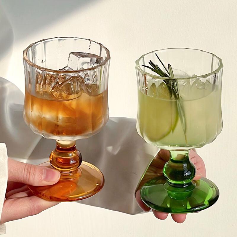 Light Luxury Pleated Wine Glass Set