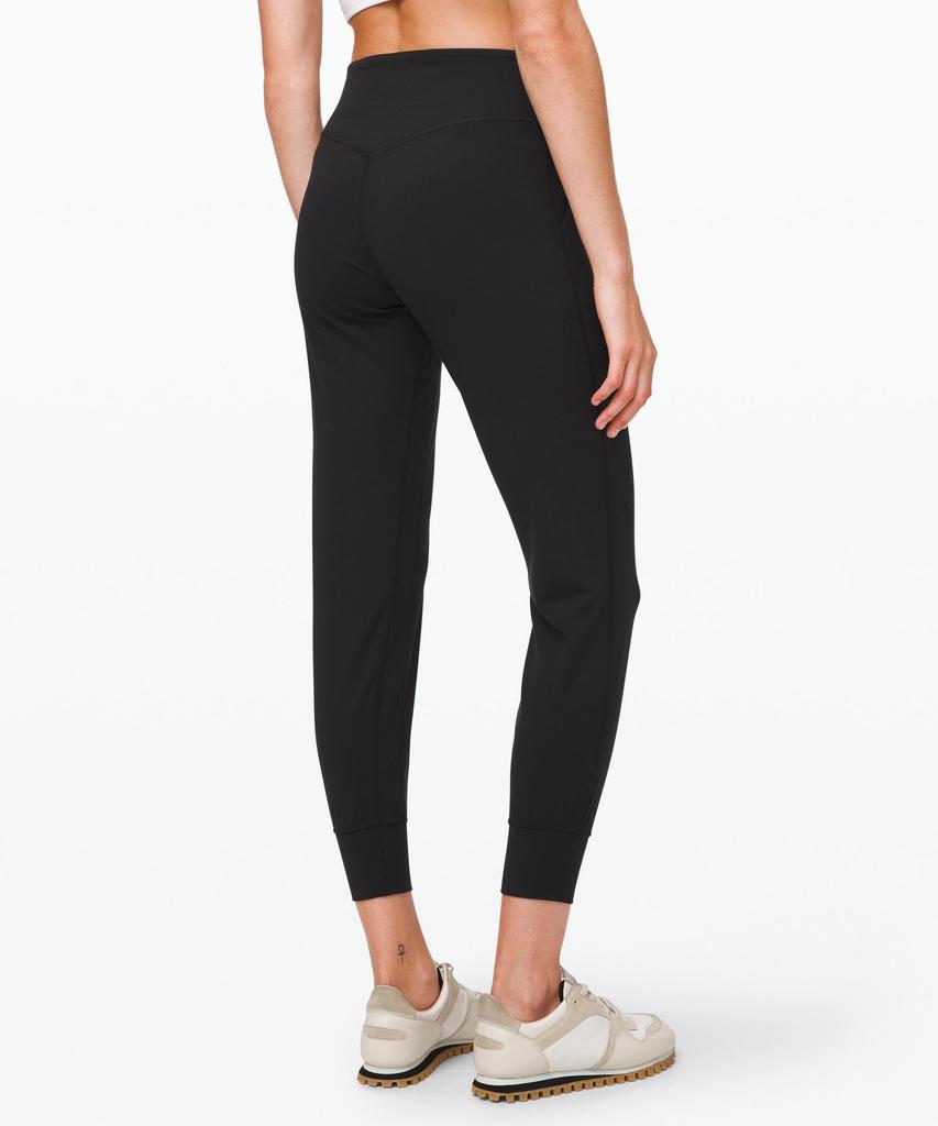 Lulu High-Waist Nylon Yoga Capri Pants with Outer Pocket