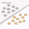 18K Gold Plated Brass Round Curved Brushed Disks Spacer Beads Jewelry Making Supplies DIY Necklace Bracelets Accessories
