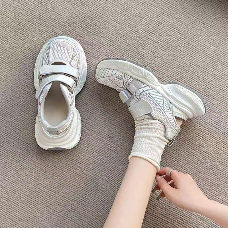 Girls' dad shoes summer new hollow breathable children's sports shoes medium and large children's little girls bag head sandals