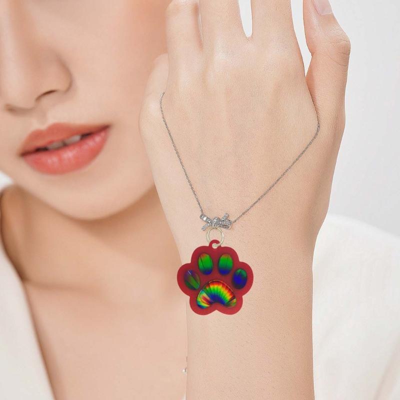 Light and Shadow Keychain Pendant Silicone Molds Cat Paw Holographic Earrings Mold DIY Ornaments Mould for Birthday Gift