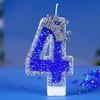 Number Birthday Candle 0-9 with Decorative Crown Design for Cake Decoration Children Party Baking Accessory