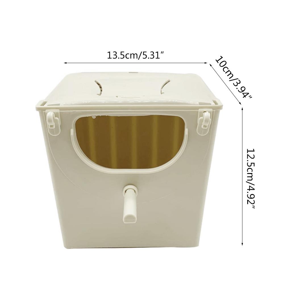 Plastic Birdhouses with 2 Hooks Parakeet Nest Box Birds Nesting House Breeding Box for Lovebirds Parrotlets Mating Box