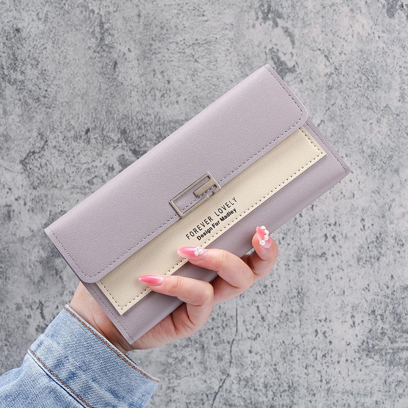 Women's Korean Style Tri-Fold Clutch: Fashionable Coin Purse & Card Holder