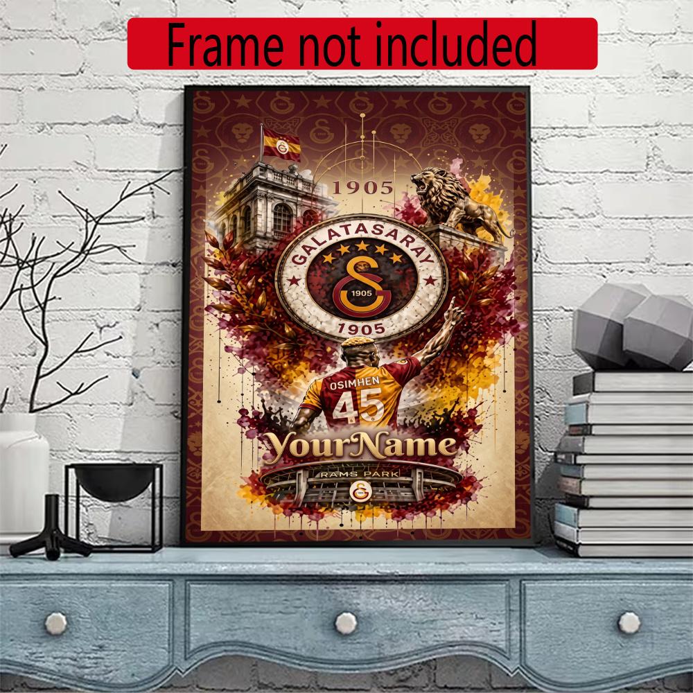 Galatasaray Personalized Text Diamond Painting Round Diamond Mosaic Rhinestones Diamond Embroidery Craft Kit Wall Decor Without Frame