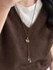 Retro Long Pull-out Pendant Necklace - Versatile Fashion Accessory for Girls