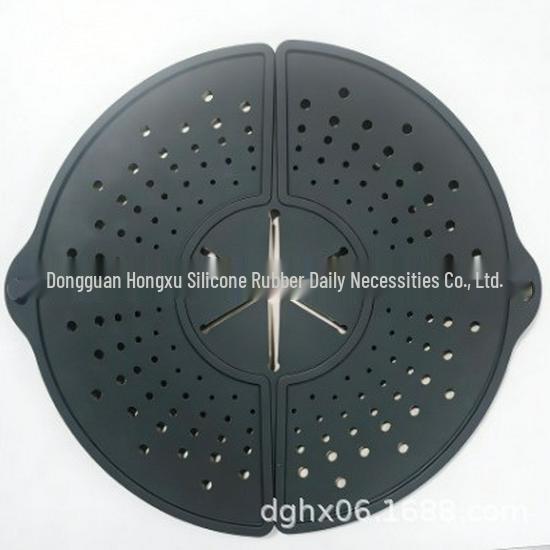 Silicone Foldable Pot Lid: Oil Splash-Proof & Machine Washable, Fits 12-Inch and Smaller Frying Pans 35.5*32*0.5 cm, 240 g