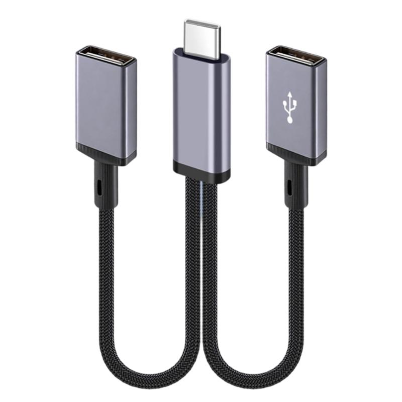 20cm Type C Splitter Cable USB Type C Double Port 66W Fast Charging Cord Wire for Laptop Tablet Mobile Power