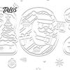 New Year 2027 Party Decor 4PCS Christmas Static Window Clings, Nordic Snow Town Decoration for Store Snowflake Stickers, Reusable Glass Decals