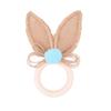 6Pcs Easter Bunny Napkin Rings Hessian Easter Rabbit Ear Napkin Holder, Farmhouse Napkin Rings for Spring Birthday Party Banquet