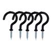 10pcs Black Screw-In Holder Home Storage Wall Mounted Cup Hooks Ceiling Hooks Mug Hanger