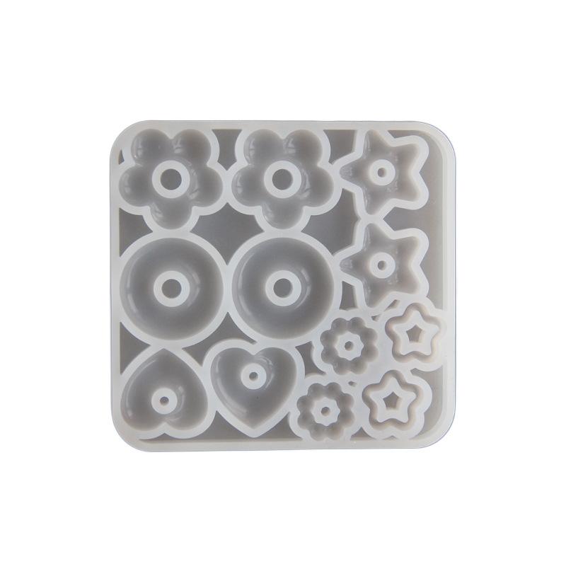 Multifuntional Jewelry Molds Heart Star Flower Pendant Silicone Molds For Resin Earrings Pendant Creative Silicone Casting Molds