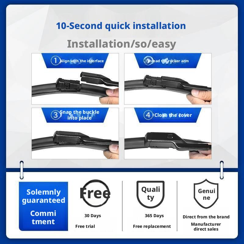 OEM-Style Frameless Silent Wiper Blades for GAC AION V / AION V Plus Front Windshield Wiper Blade Refills for GAC AION V 2020 EV
