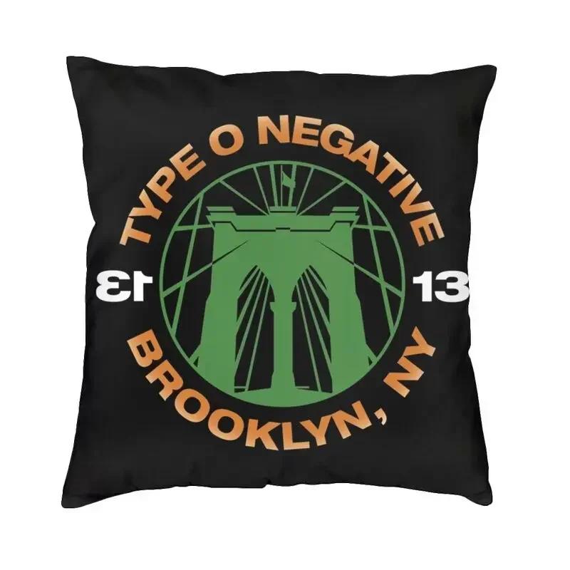O Type Negative Logo Gothowy Zespół Heavy Metalowy Poszewka na Poduszkę Dwustronny Nadruk Poszewka na Poduszkę Dekoracyjna do Domu
