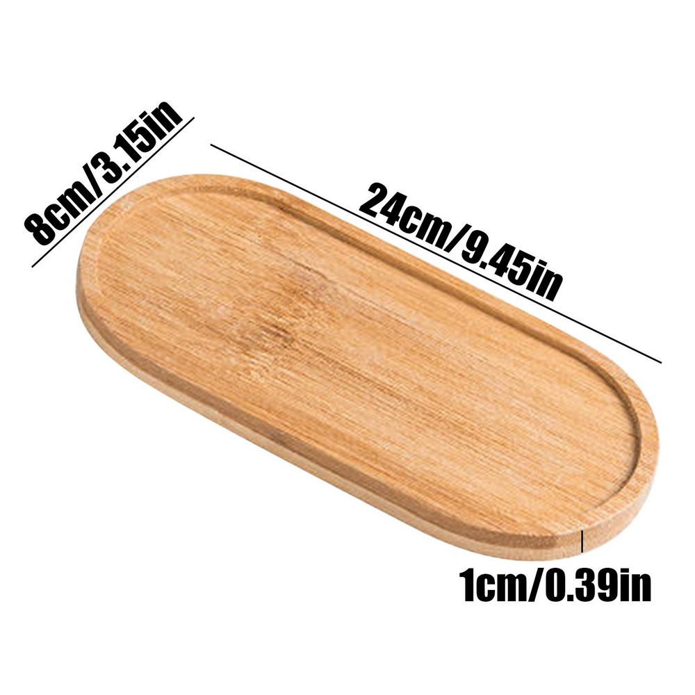 Wooden Soap Dispenser Tray Vanity Countertop Bottles Organizer Holder Round Square Candles Jewelry Storage Tray For Bathroom