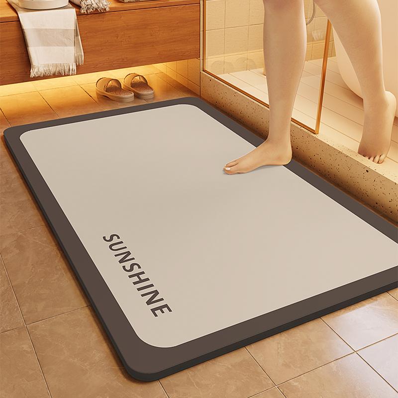 Soft diatom mud absorbent mat bathroom floor mat bathroom door thickened non-slip quick-drying foot mat door mat toilet carpet