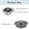 Pack of 2 Kitchen Sink Plugs, Universal Drain Strainer, Kitchen Sink, Faucet Stopper, Pop-Up Floor Drain Filter Made of Stainless Steel for Sink Bore