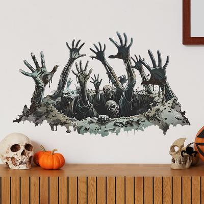 Fun-e99 Halloween Gebrochene Wand Horror Seltsame Hand Schlafzimmer Wohnzimmer Heimatmosphäre Dekoration Wandaufkleber