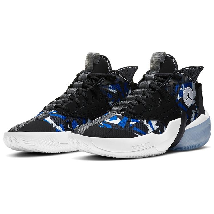 Air Jordan React Elevation PF 'Fractal Pattern - Black Racer Blue' Men's CK6617-004