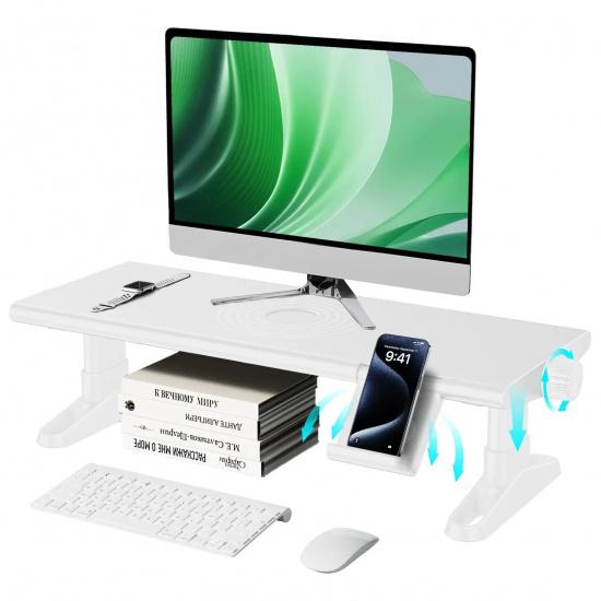Eary Computer Monitor Stand Riser Height Adjustable With 4-Port USB 3.0 Type-C for Laptop Office Desk Accessories Phone Holder