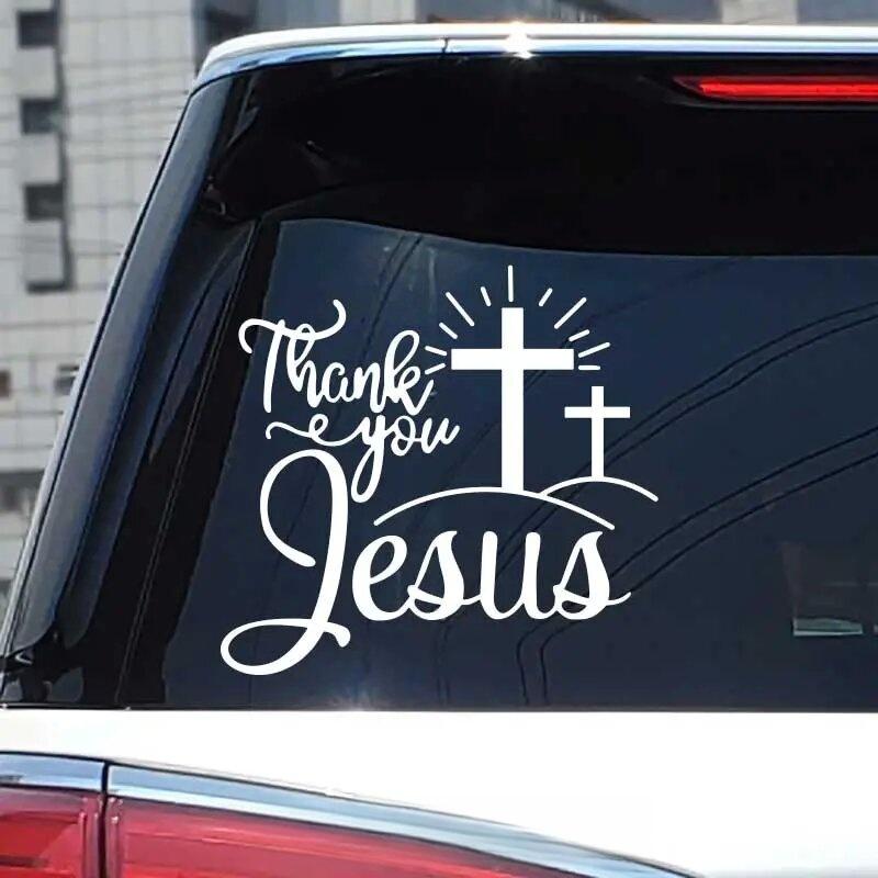 Jesus Car Stickers Christian God Car Body Bumper Vinyl Decal Car Accessories,,For Cars, Trucks, Walls, Laptops, Windows,