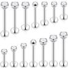 16G Different Sizes Flat Back Stud 316L Surgical Steel Labret Medusa Monroe Dimple Cheek Lip Rings Studs Piercing Jewelry